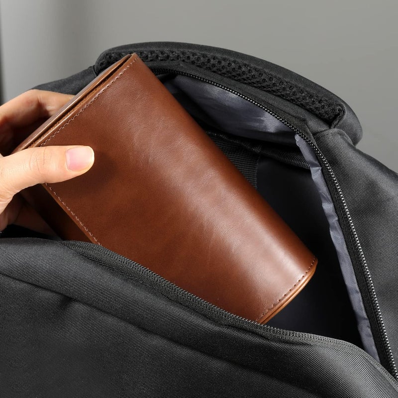 ROSELLE Watch Roll Travel Case for Men and Women- 2 Watch Storage and Organizer-Secure Storage with Innovative Removable Pillows & Solid Dividers for Home, Travel and Display (Brown-2 Slot) - Image 4